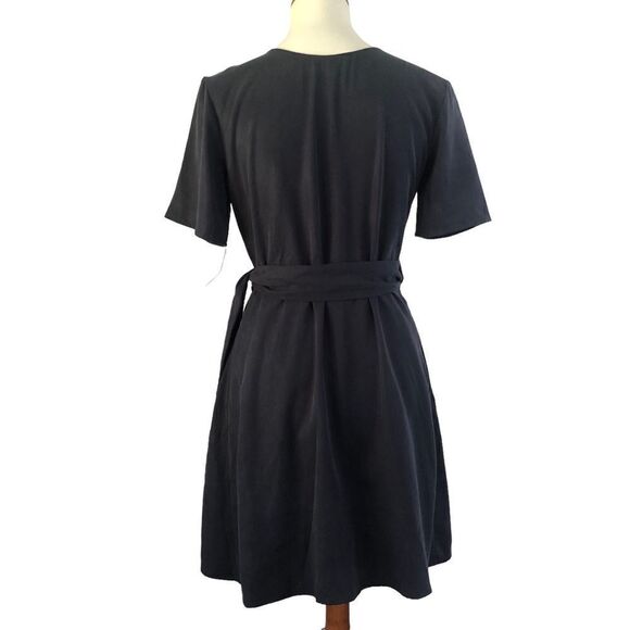 Vetta “The Short Wrap Dress” Tencel Black Size XS. NWT - Picture 5 of 12